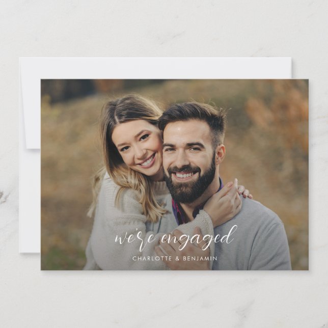 Invitation Partie d'engagement pour les scripts et les photos (Devant)