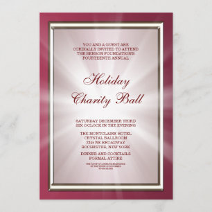 Invitation Partie d'entreprise rouge élégante