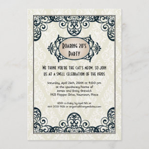 Invitation Partie des années 1920 d'art déco