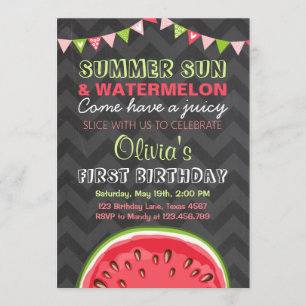 Invitation Partie d'été de Sun d'invitation d'anniversaire de