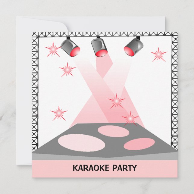 INVITATION PARTIE D'EXPOSITION DE TALENT DE KARAOKE (Devant)