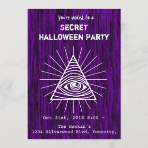 Invitation Partie d'Illuminati Halloween
