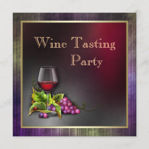 Invitation Partie élégante d'échantillon de vin rouge de