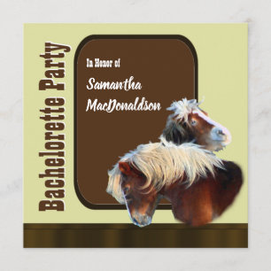 Invitation Partie équestre de bachelorette de cheval