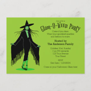 Invitation Partie fascinante de sorcière de Halloween