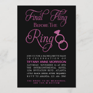 Invitation Partie finale de Bachelorette de parties