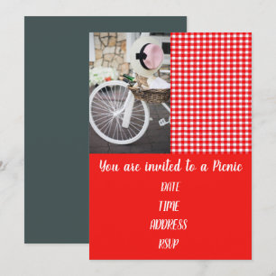 Invitation Partie française mignonne de guingan de style de