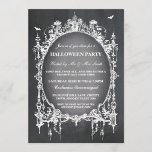 Invitation Partie gothique noire d'invitation de cadre