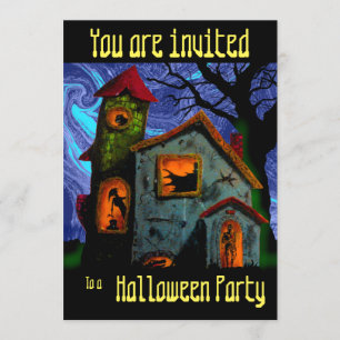 Invitation PARTIE HANTÉE de HALLOWEEN de MAISON par
