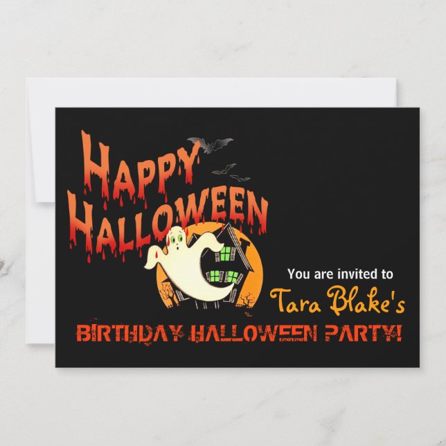 Invitation Partie heureuse de costume de Halloween (Devant)