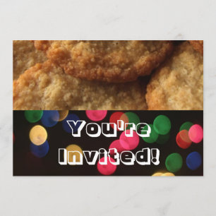 Invitation Partie lumineuse de fête d'échange de biscuit de