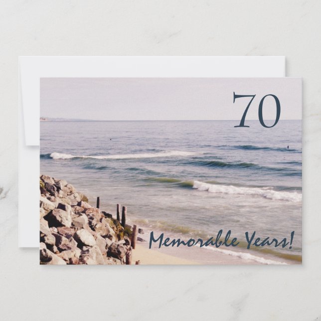 Invitation Partie-Océan mémorable de 70 années/anniversaire (Devant)