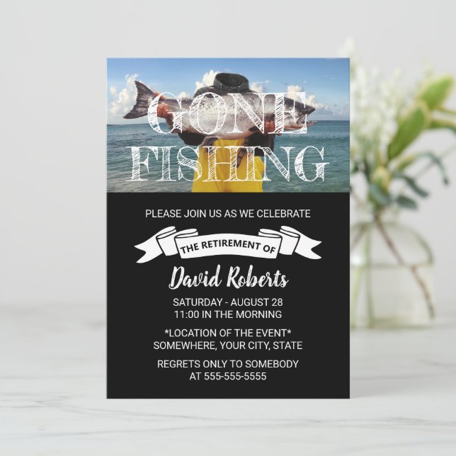 Invitation Partie Pêche Summer Beach Retraite Party (Debout devant)
