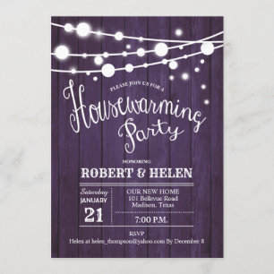 Invitation Partie rustique de pendaison de crémaillère -