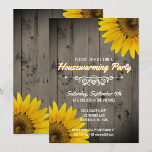 Invitation Partie rustique de pendaison de crémaillère de