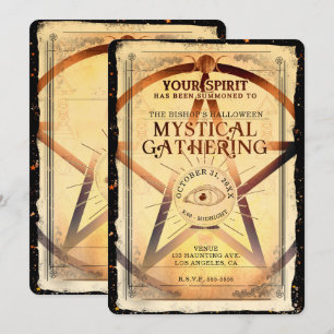Invitation Partie sourcilleuse mystique d'oeil de diseur de