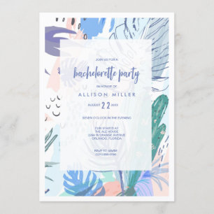 Invitation Partie tropicale de Bachelorette de plage d'été