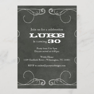 Invitation Partie vintage 30 de tableau anniversaire 40 50 60