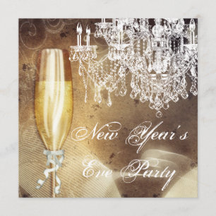 Invitation Partie vintage d'Ève de nouvelles années de