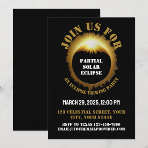 Invitation Partiel Solaire Eclipse Event 2025 Viewing Party