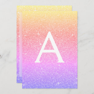 Invitation Parties scintillant à étincelle rose pourpre Baptê