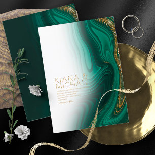 Invitation Parties scintillant Abstraite Strata Mariage Wht G