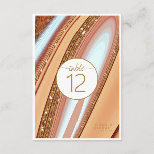 Invitation Parties scintillant Abstraite Strata Numéro de tab