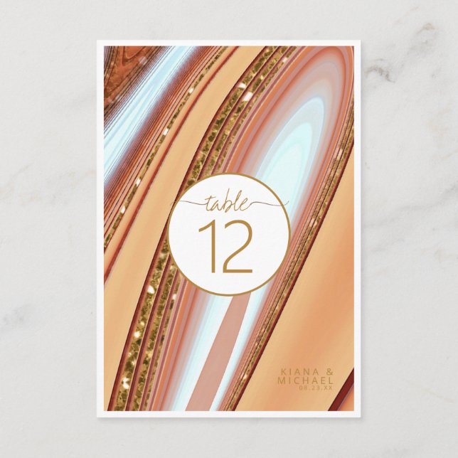 Invitation Parties scintillant Abstraite Strata Numéro de tab (Dos)