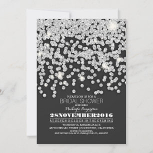 Invitation parties scintillant argentée lumières de la nage