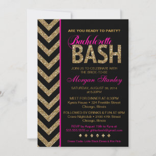 Invitation Parties scintillant Bachelorette Bash Party Invita