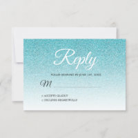 Parties scintillant bleu chic Ombre RSVP