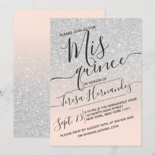 Invitation Parties scintillant brillante Ombre Quinceañera ro