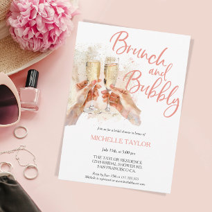 Invitation Parties scintillant Brunch et Fête des mariées cha