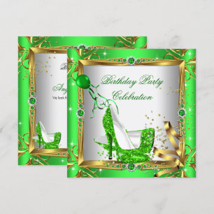 Invitation Parties scintillant Chaussures haute talon Lime Gr