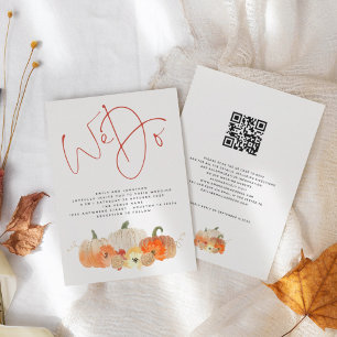 Invitation Parties scintillant citrouille Nous faisons QR Cod