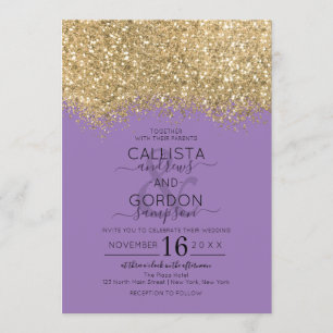 Invitation Parties scintillant Confetti Mariage de luxe moder