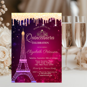 Invitation Parties scintillant cool Tour Eiffel Tiara Drives 