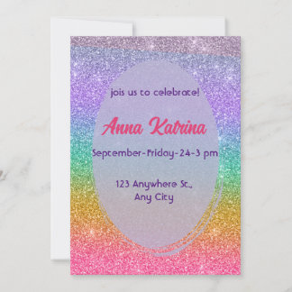 Invitation Parties scintillant d'anniversaire