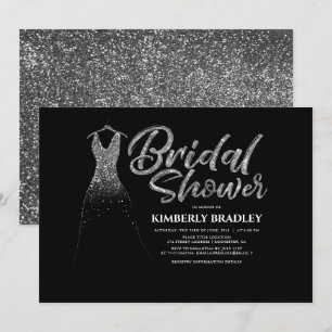 Invitation Parties scintillant d'argent Mariage robe Fête de 