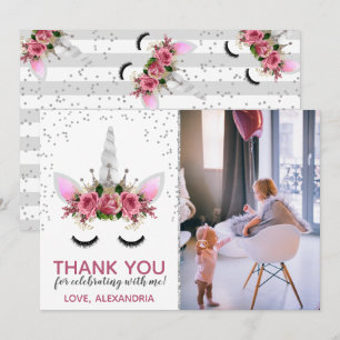 Invitation Parties scintillant d'argent Unicorn Princesse Mer