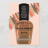Parties scintillant de corail or ongle Spa polonai
