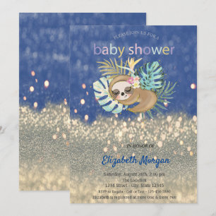 Invitation Parties scintillant de couchage Baby shower Bokeh