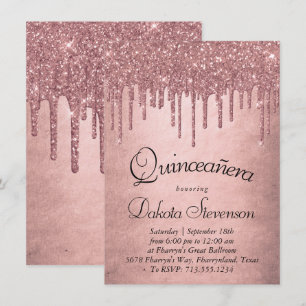 Invitation Parties scintillant de la broche à goutte   Terra 