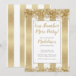 Invitation Parties scintillant de la partie de sciage Gold St
