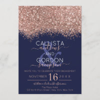 Parties scintillant de luxe Rose Gold Marine Fianç