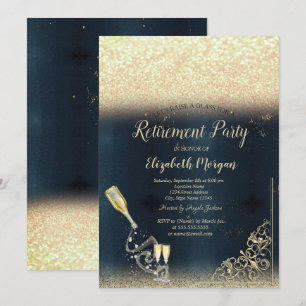Invitation Parties scintillant de retrait de la bouteille de 