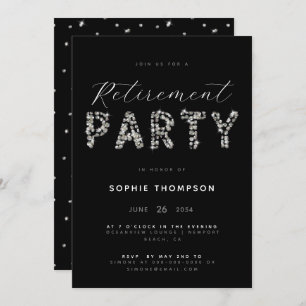 Invitation Parties scintillant de retraite moderne Silver Spa
