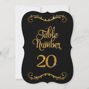 Invitation Parties scintillant de script fantaisie Numéro de
