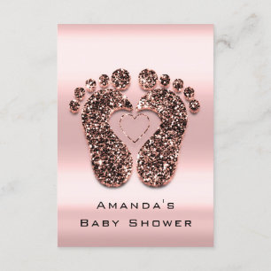 Invitation Parties scintillant d'étincelle Baby shower Pieds 