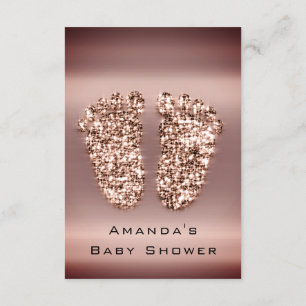 Invitation Parties scintillant d'étincelle Baby shower Pieds